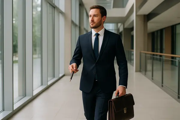 a lawyer walking down a hallway with a briefcase from San Jose Lemon Law Attorney in Fresno, CA - Fresno CA a lawyer walking down a hallway with a briefcase from San Jose Lemon Law Attorney in Fresno, CA - Fresno CA