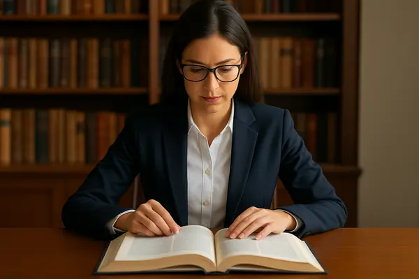 a female lawyer reading a legal book from San Jose Lemon Law Attorney in Fresno, CA - Fresno CA a female lawyer reading a legal book from San Jose Lemon Law Attorney in Fresno, CA - Fresno CA