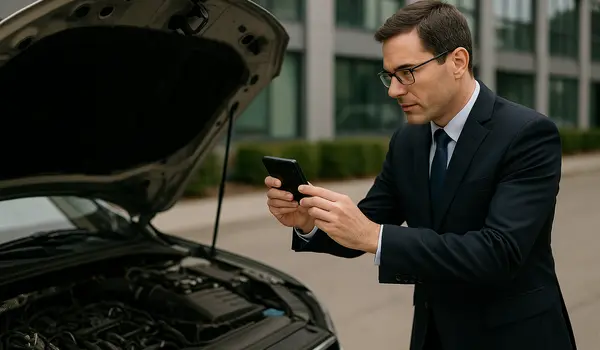 a man using his phone to take a picture under the hood of his lemon car from San Jose Lemon Law Attorney in San Jose, CA Lawyer near me a man using his phone to take a picture under the hood of his lemon car from San Jose Lemon Law Attorney in San Jose, CA Lawyer near me