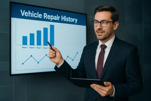 a lawyer giving a presentation with statistics on vehicle repair history from San Jose Lemon Law Attorney in San Jose, CA Lawyer near me a lawyer giving a presentation with statistics on vehicle repair history from San Jose Lemon Law Attorney in San Jose, CA Lawyer near me