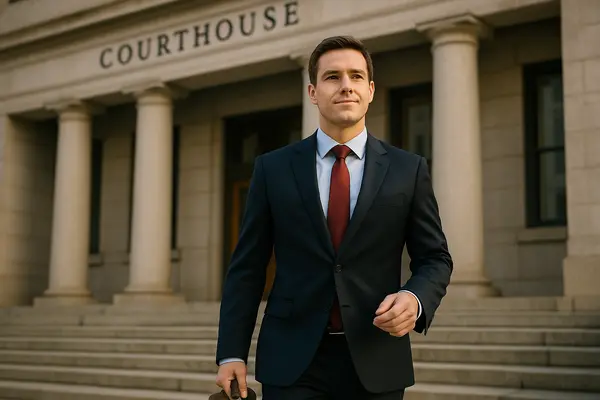 a lawyer walking down the stairs of a courthouse entrance from San Jose Lemon Law Attorney in San Jose, CA - Lemon law for Electric Vehicles a lawyer walking down the stairs of a courthouse entrance from San Jose Lemon Law Attorney in San Jose, CA - Lemon law for Electric Vehicles
